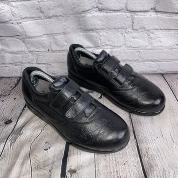SAS Black Leather Strap Shoes Size 10 Wide Men's Shoes EUC - Picture 3 of 7